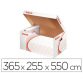 Conteneur esselte carton ondulé blanc recyclable taille l 365x255x550mm 5/6 boîtes couvercle rabattable ouverture dessus