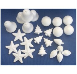Forme noël à décorer styropor assortiment 25 unités