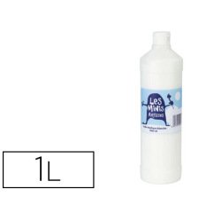 Colle vinylique les minis artistes usage scolaire idéale travaux manuels papier carton bois métaux bidon 1l