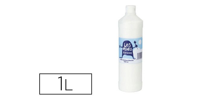 Colle vinylique les minis artistes usage scolaire idéale travaux manuels papier carton bois métaux bidon 1l