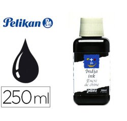 Encre de chine pébéo plume pinceau couleur noir flacon 250ml