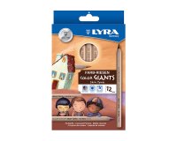 Crayon couleur lyra skin tones gros module étui plastique 12 unités