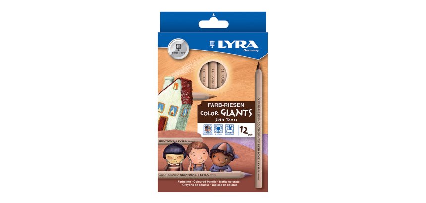 Crayon couleur lyra skin tones gros module étui plastique 12 unités