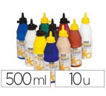 Peinture acrylique pebeo acrylcolor indélébile couvrante brillante tous supports assortimeent 10 flacons 500ml