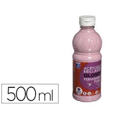 Peinture acrylique lefranc bourgeois glossy fluide brillante indélébile multi-supports rose bonbon flacon 500ml