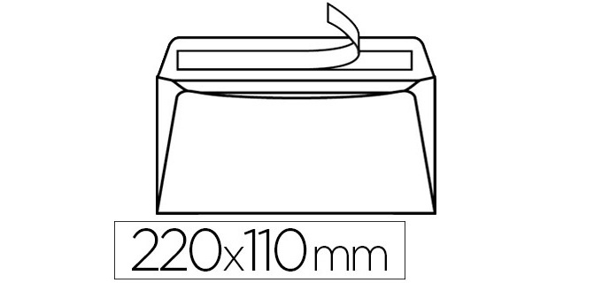 Enveloppe gpv green erapure recyclée dl 110x220mm 90g bande auto-adhésive boîte 500 unités