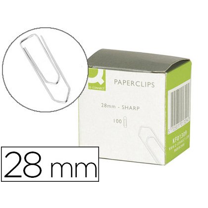 Attache-lettres q-connect galvanisée 28mm boîte 100 unités