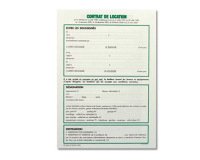 Feuilles Contrat de location pour locaux non meublés telles qu'utilisées dans les dossiers réf. 44E - Blanc