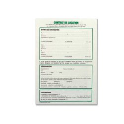 Feuilles Contrat de location pour locaux non meublés telles qu'utilisées dans les dossiers réf. 44E - Blanc