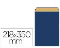 Pochette kraft vergé 60g 180x60x350mm coloris bleu