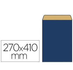 Pochette kraft vergé 60g 240x90x410mm coloris bleu