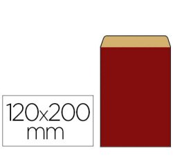 Pochette kraft vergé 60g 120x45x200mm coloris rouge