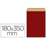 Pochette kraft vergé 60g 180x60x350mm coloris rouge