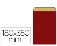 Pochette kraft vergé 60g 180x60x350mm coloris rouge
