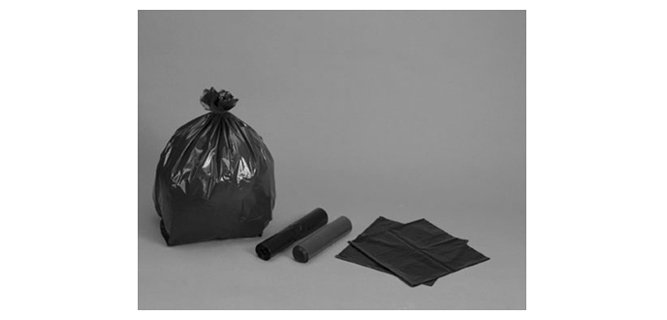 Sac poubelle polyethylene basse densite renforce 50l 30 microns coloris noir rouleau  25 unites