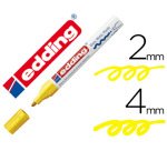 Marqueur edding permanent peinture e750 pointe moyenne 2/4mm encre laquée opaque tous supports résistant chaleur jaune