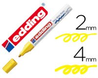 Marqueur edding permanent peinture e750 pointe moyenne 2/4mm encre laquée opaque tous supports résistant chaleur jaune