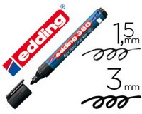 Marqueur edding permanent chevalet e380 pointe ogive tracé 1.5/3mm corps plastique spécial flipchart coloris noir