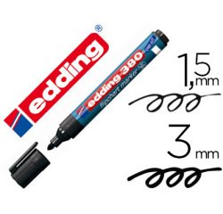 Marqueur edding permanent chevalet e380 pointe ogive tracé 1.5/3mm corps plastique spécial flipchart coloris noir