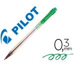 Stylo-bille pilot bp-s matic écriture fine 0.3mm 800m encre classique rétractable corps translucide rechargeable vert