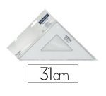 Équerre staedler mars plexiglas non graduée 45 degrés 31cm bords anti-tâches 1 biseau gravé ineffaçable