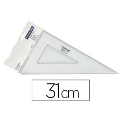Équerre staedler mars plexiglas non graduée 60 degrés 31cm bords anti-tâches 1 biseau gravé ineffaçable