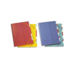 Trieur extendos carte simple 245x315mm 12 compartiments dos agrafé intérieur multicolore onglets coloris assortis
