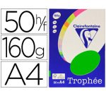 Papier couleur clairefontaine trophée personal paper pack a4 160g/m2 vert menthe 50 feuilles couleurs intenses