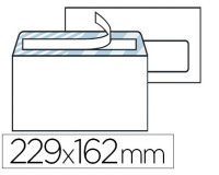 Enveloppe économique c5 162x229mm 80g adhésive fenêtre 45x100mm coloris blanc boîte 500 unités