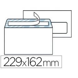 Enveloppe économique c5 162x229mm 80g adhésive fenêtre 45x100mm coloris blanc boîte 500 unités