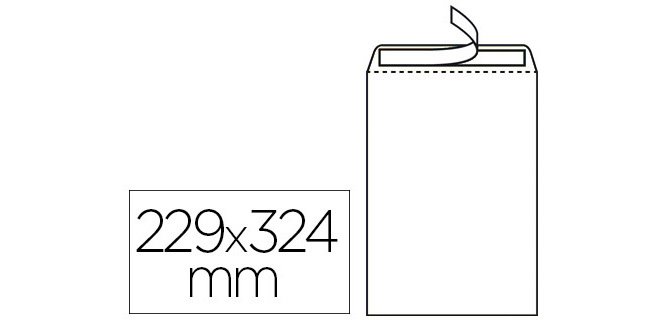 Pochette gpv économique adhésive vélin blanc 90g c4 229x324mm sachet 25 unités