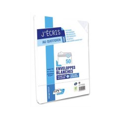 Enveloppe gpv économique vélin blanc 80g c5 162x229mm adhésive paquet 50 unités