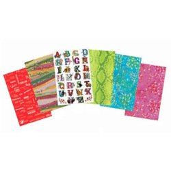 Papier décopatch scolaire enfants 6 motifs coloris assortis pochette 30f