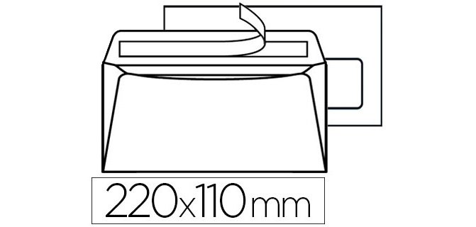 Enveloppe gpv green dl 110x220mm 80g adhésive recyclée extra blanche fenêtre 35x100mm boîte 500 unités