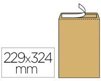 Pochette kraft gpv adhésive qualité supérieure c4 229x324mm 90g fenêtre 50x100mm boîte 250 unités