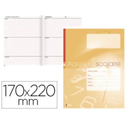 Agenda scolaire éditions fuzeau pour élèves carnet agrafé couverture dossier 250g format 170x220mm