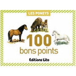 Bon point éditions lito poneys texte pédagogique au verso 79x57mm boîte 100 unités
