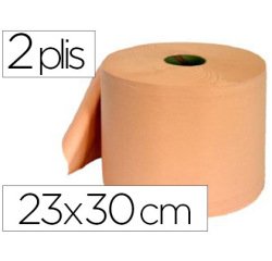 Bobine essuyage 2 plis 300x230mm 800f coloris saumon