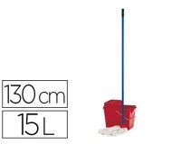 Ensemble balai espagnol complet seau 15l polypropylène essoreuse frange manche métallique