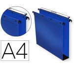 Dossier suspendu l'oblique polypro ultimate 5/10e tiroir entraxe 330mm h250mm fond 50 coloris bleu pack 10 unités