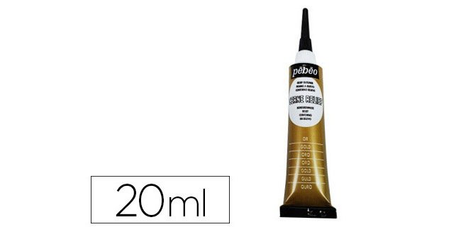 Cerne relief pébéo peinture vitrail coloris or tube 20ml
