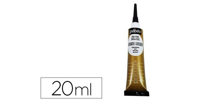 Cerne relief pébéo peinture vitrail coloris or tube 20ml
