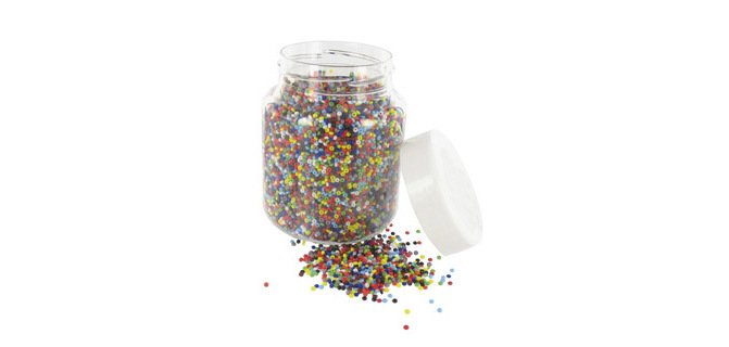 Perle rocaille opaque diamètre 3mm bocal 500g