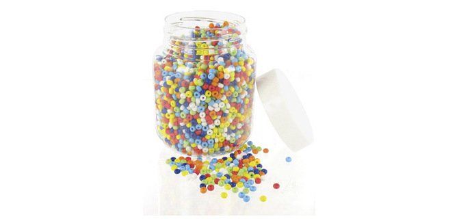 Perle rocaille opaque diamètre 5mm bocal 500g