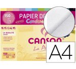 Papier dessin canson colorline grain fin 150g a4 coloris pastels pochette 12f