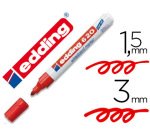Marqueur edding e620 tableau blanc pointe ogive corps métal encre cap-off effaçable pigmentée faible odeur couleur rouge