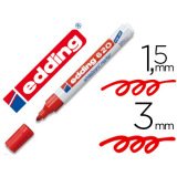 Marqueur edding e620 tableau blanc pointe ogive corps métal encre cap-off effaçable pigmentée faible odeur couleur rouge