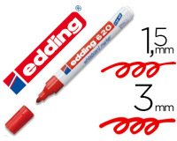 Marqueur edding e620 tableau blanc pointe ogive corps métal encre cap-off effaçable pigmentée faible odeur couleur rouge