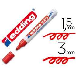 Marqueur edding e620 tableau blanc pointe ogive corps métal encre cap-off effaçable pigmentée faible odeur couleur rouge