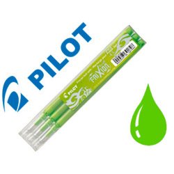 Recharge roller pilot frixion clicker écriture moyenne 0.5mm encre effaçable coloris vert pomme set de 3 unités